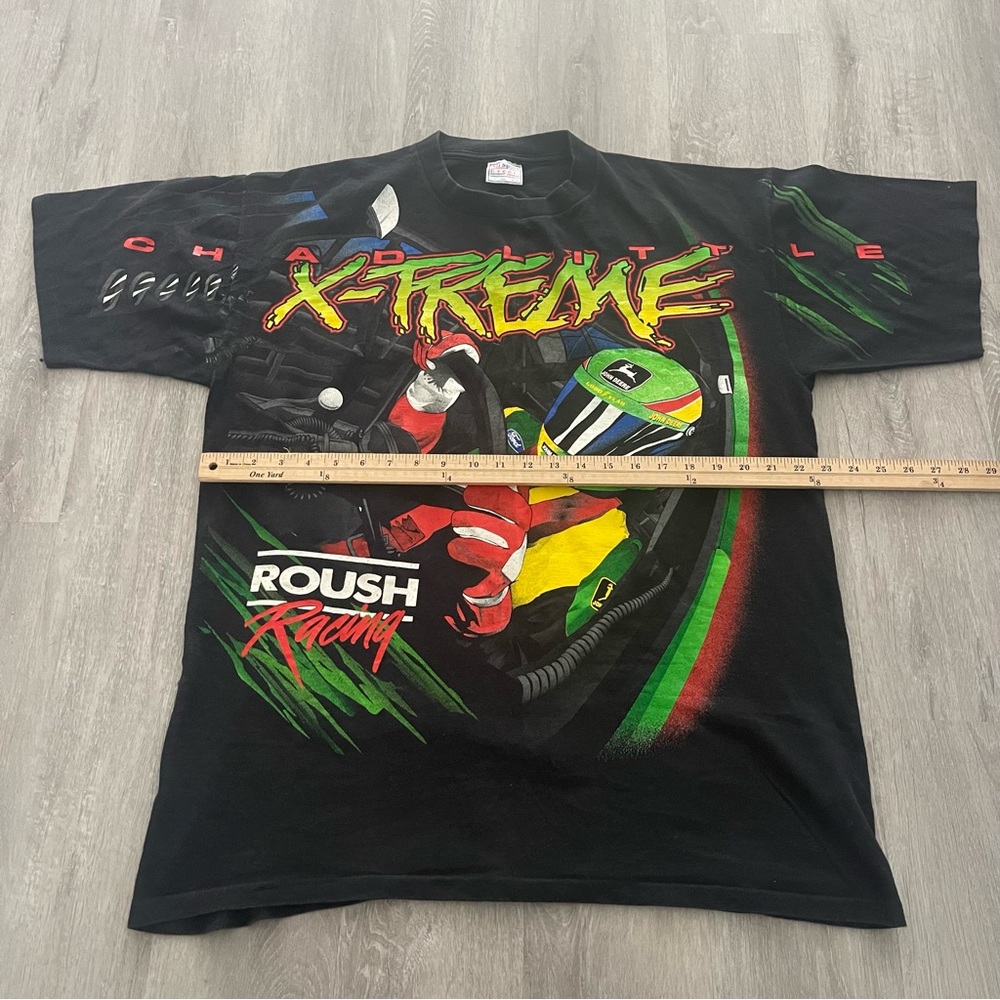 Vintage NASCAR Chad Little Extreme Machine John Deere Shirt AOP Adult Size XL - Picture 5 of 5